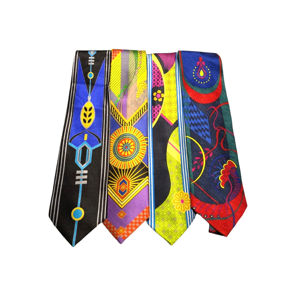 Pangborn Design Silk Ties Mens Multicolor Artistic Pattern Neckwear Lot